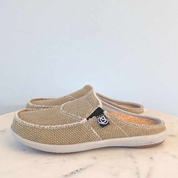 Spenco Siesta Tan Woven Slide Clogs Casual Comfort Shoes - Picture 11 of 14